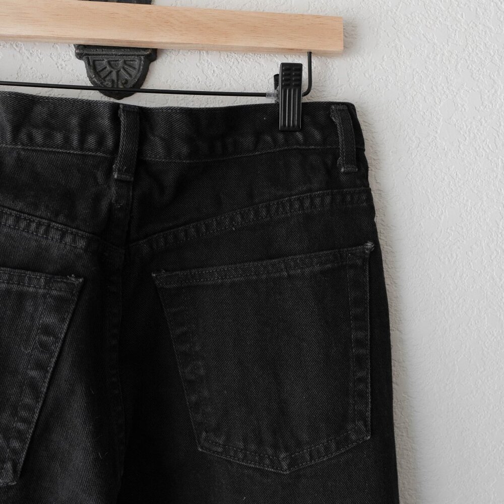 Vintage 90s GAP Black Reverse Fit Jeans | Women’s Size 12L High Rise Made in USA - Picture 8 of 9